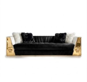 Rosenthal Black White Gold Sofa 280cm