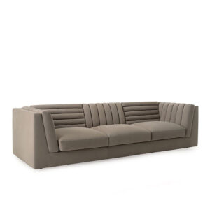 Hemsworth Grey Velvet Sofa 280cm