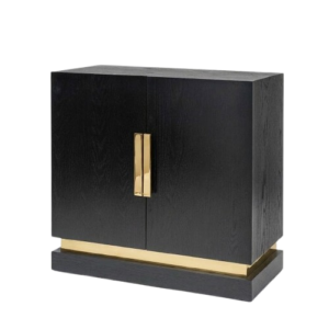 Belmond Black Oak Brass Cabinet
