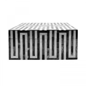 Mahalia Black White Bone Inlay Box 33cm