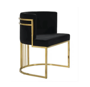 Garibaldi Black Velvet Gold Dining Chair