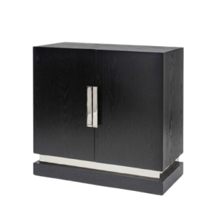 Belmond Black Oak Nickel Cabinet