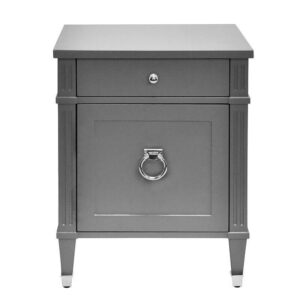 Lily Grey Lacquer Nickel Sidetable