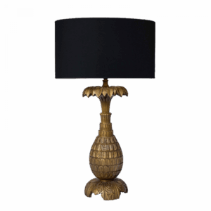 Morocco Antique Brass Lamp with Black Shade