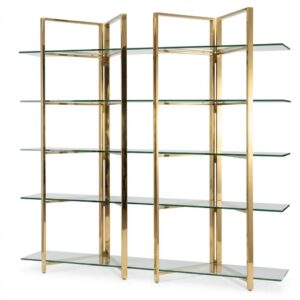 Elton Gold Glass Etagere