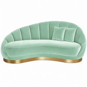 Olympia Mint Velvet Brass Sofa