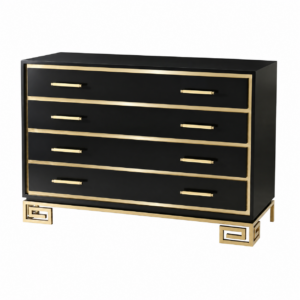 Helios Black Oak Gold Dressing Cabinet