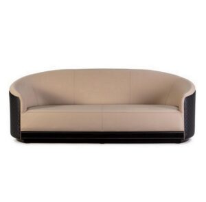 Castelorizo Beige Velvet Leather Sofa 250cm