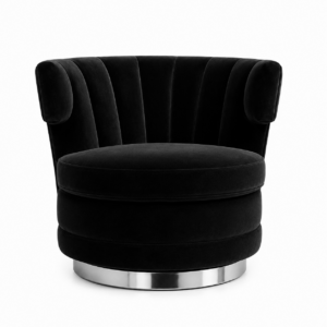 Demir Blush Velvet Swivel Chair
