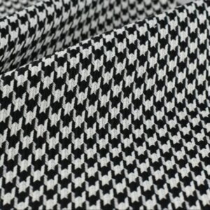 Black and white houndstooth fabric pattern