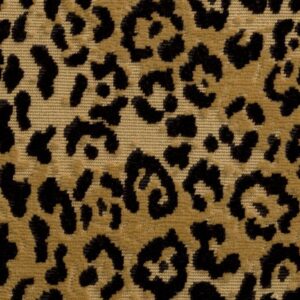 Brown and black leopard print fabric texture.