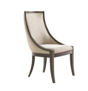 Lexington Beige Linen Walnut Dining Chair