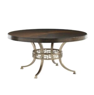 Gianni Walnut Antique Gold Dining Table