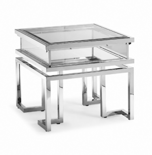Halston Nickel Display Sidetable