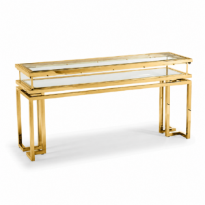 Halston Gold Display Console Table