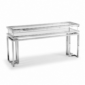 Halston Nickel Display Console Table