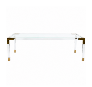 Jacques Brass Lucite Dining Table