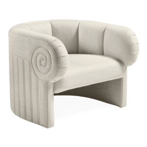 Acroplolis Ivory Linen Armchair
