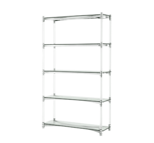 Trento Chrome Lucite Etagere