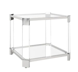 Pascal Chrome Lucite Sidetable