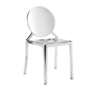 Modern transparent chair with round backrest