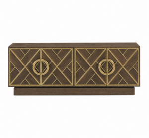 Amherst Brown Oak Brass Buffet