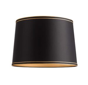 Imperial Black Satin Gold Lamp Shade
