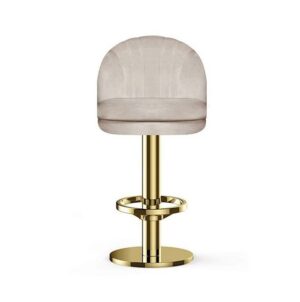 Verdi Sand Velvet Gold Counter Stool