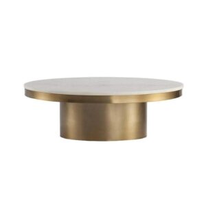 Round marble and gold coffee table