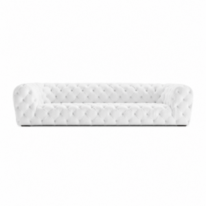 Divano White Velvet Sofa 295cm