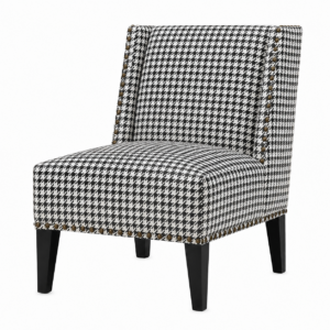 Hampton Houndstooth Linen Slipper Chair