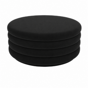 Soho Black Velvet Ottoman