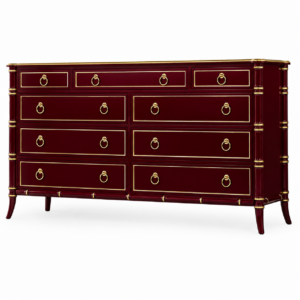 Brighton Rouge Lacquer Gold Dressing Cabinet