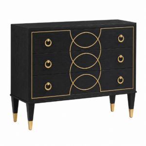 Carlisle Black Oak Brass Dressing Cabinet