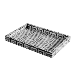 Mahalia Black White Bone Inlay Tray