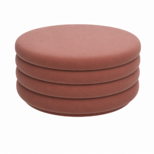 Soho Dark Blush Velvet Ottoman