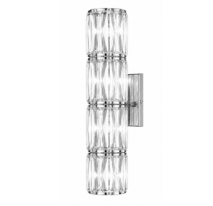 Halston Crystal Nickel Wall Lamp