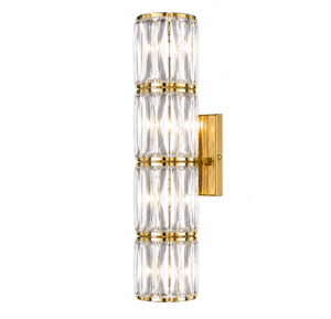 Halston Crystal Brass Wall Light