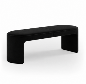 Gardenia Black Velvet Bench
