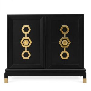 Turner Black Ash Brass Cabinet