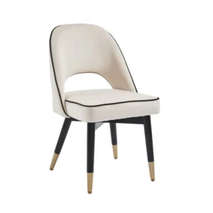 Avorio Cream Velvet Dining Chair