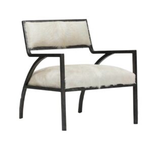 Osaka Cream Cowhide Leather Accent Chair