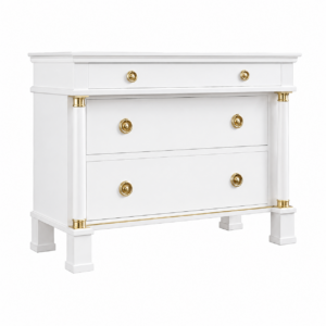 Turlington White Ash Brass Dressing Cabinet