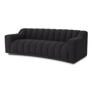 Rizolli Black Boucle Sofa 235cm
