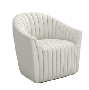 Brando White Linen Oak Armchair