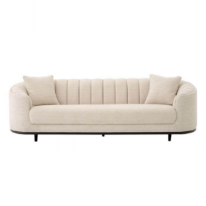 Cream sofa with two cushions on each side