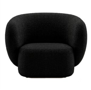 Swell Black Boucle Accent Chair