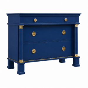 Turlington Navy Ash Brass Dressing Cabinet