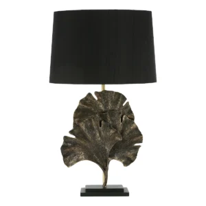 Rivage Bronze Table Lamp with Black Shade
