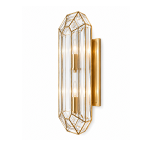 Menagerie Crystal Brass Wall Light